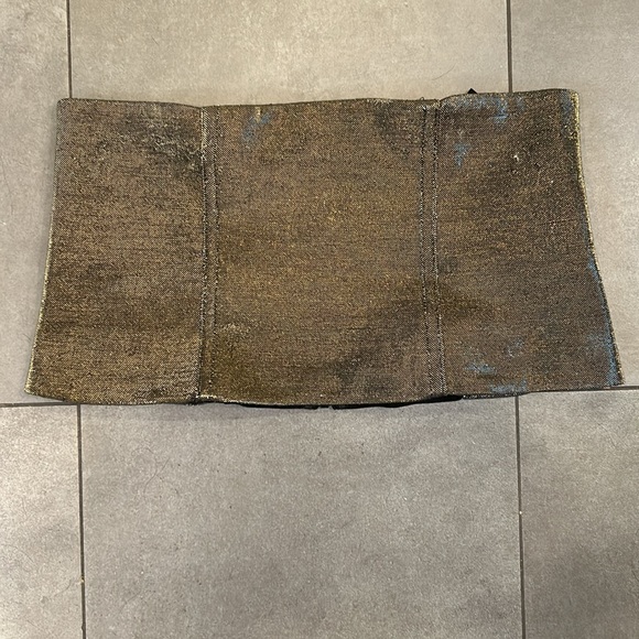 Tibi Gold Metallic Corset Wide Waist Belt - Picture 2 of 9